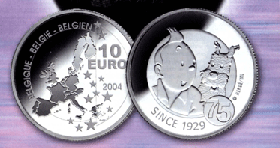 Belgium. 10 2004. 75th Anniversary of Tintin. Proof