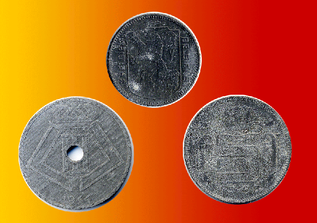 Belgium World War II 3 Coin Set