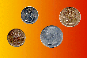 Belgium 1960's 4 Coin Uncirculated Set 