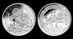Belgium €10 2011. Roald Amundsen & the Centennial of the Discovery of the South Pole. Silver Proof