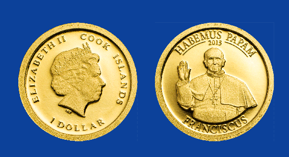 Details about   POPE FRANCIS CROSS INLAY COLOSSAL COMMEMORATIVE COIN PROOF VALUE $139,95 
