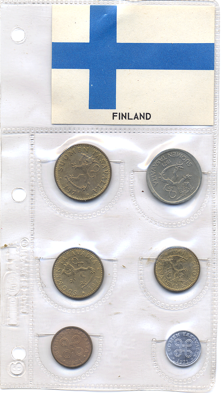 Finland 6 Coin Set 1971