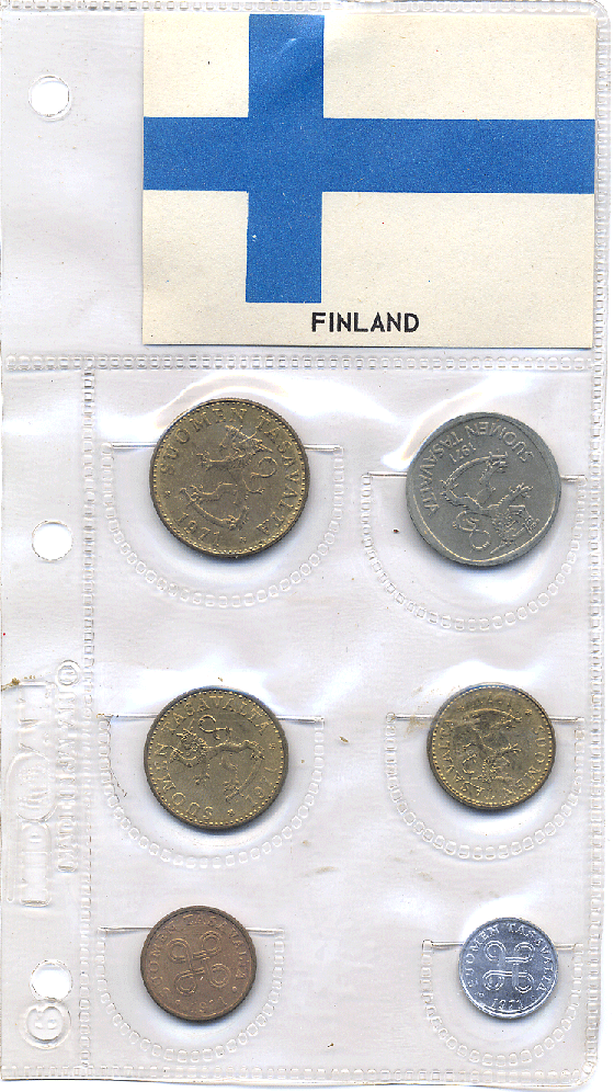Finland 6 Coin Set 1971