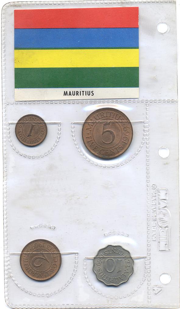 Mauritius 4 Coin Set 1969