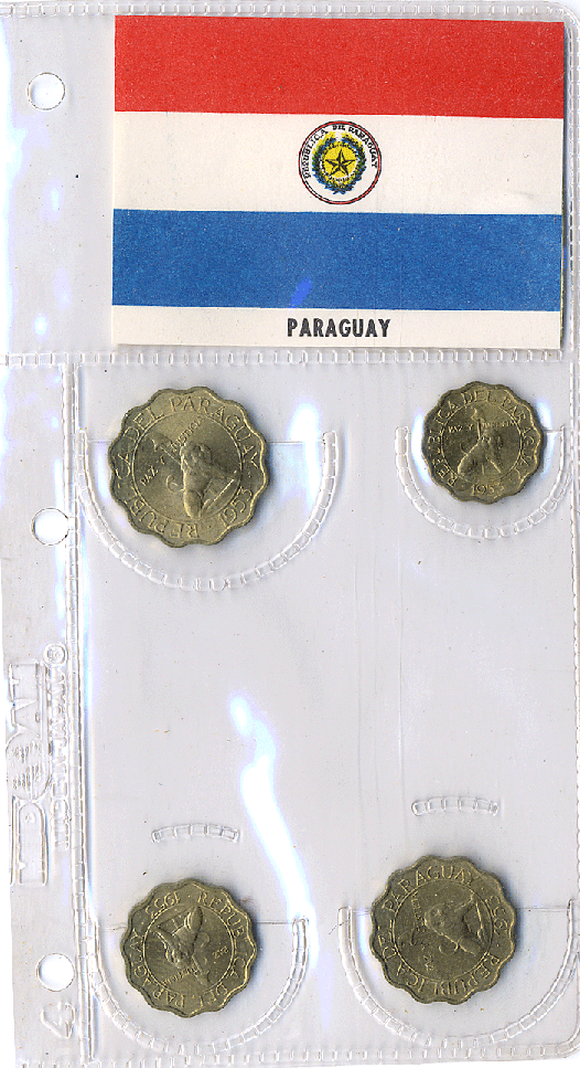 Paraguay 4 Coin Set 1953