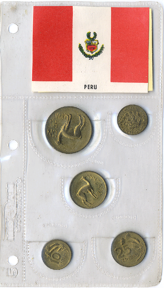 Peru 5 Coin Set 1968-1969
