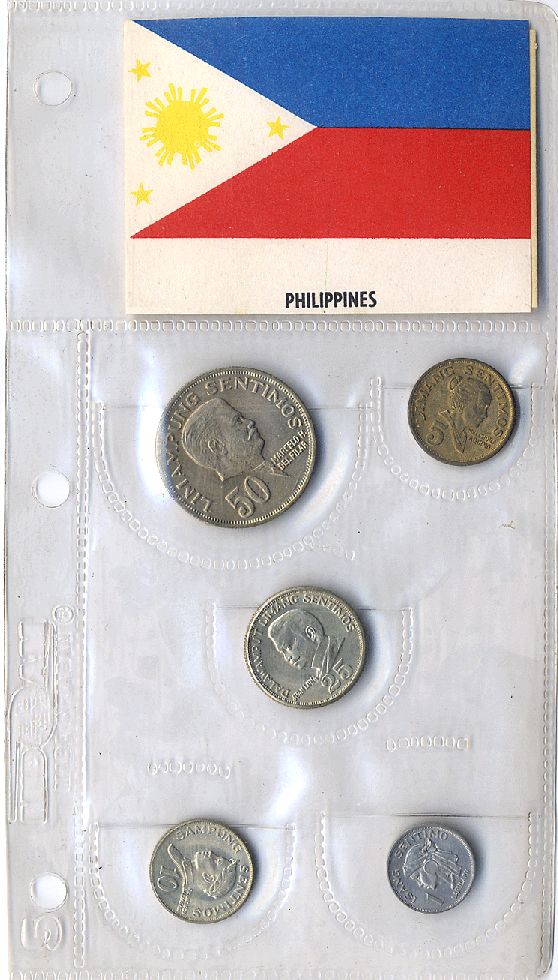 Philippines 5 Coin Set 1967