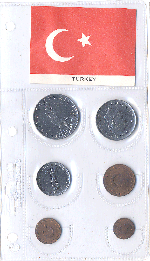 Turkey 6 Coin Set 1970