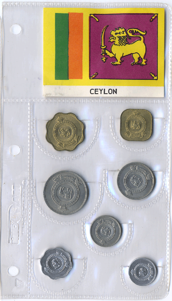 Ceylon 7 Coin Set