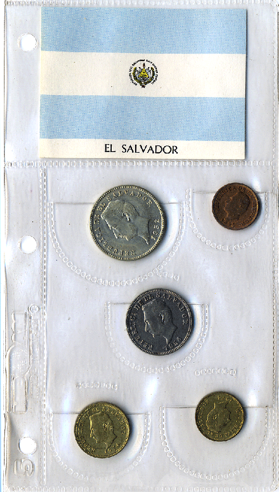 El Salvador 5 Coin Set