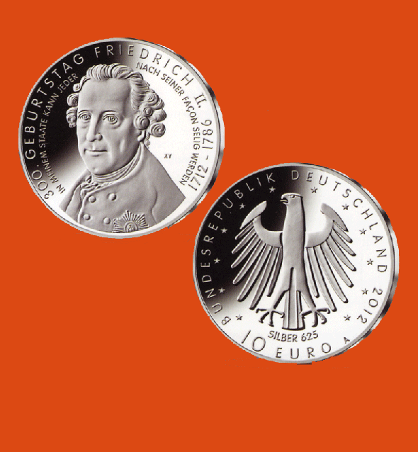 Germany. 10 2012. 300th Birthday of Frederick II (The Great)