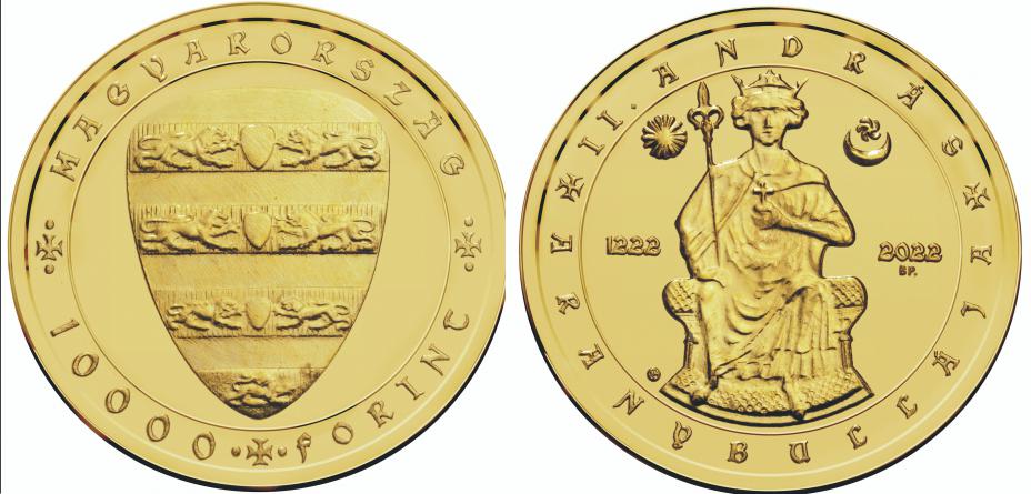 Hungary. The Golden Bull of King Andrew II. 10,000 Forint. Gold