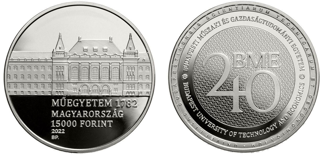 Hungary 15,000 Ft. 2022. 240th Anniversary Budapest University of Technology and Economics.Silver Proof