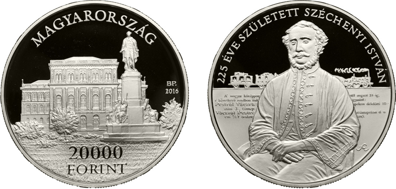 Hungary 20,000 Forint 2016. 225th Anniversary of István Széchenyi ...