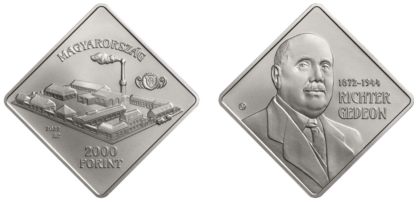 Hungary 2,000 Forint 2022. 150th Birthday of Pharmacist Gedeon Richter. Copper-nickel BU