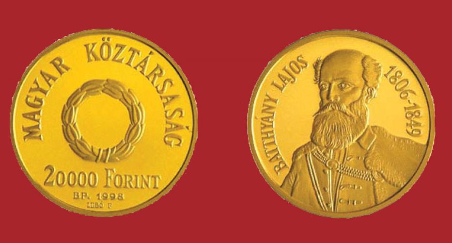 Hungary. 20,000 Forint 1998. 150th Anniversary of the Revolution and War of Independence 1848-51. Gold Proof