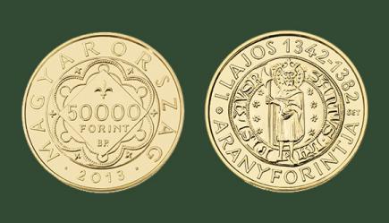 Hungary. 50,000 Forint 2013. The Gold Florin of King Louis I (The Great). Gold Uncirculated
