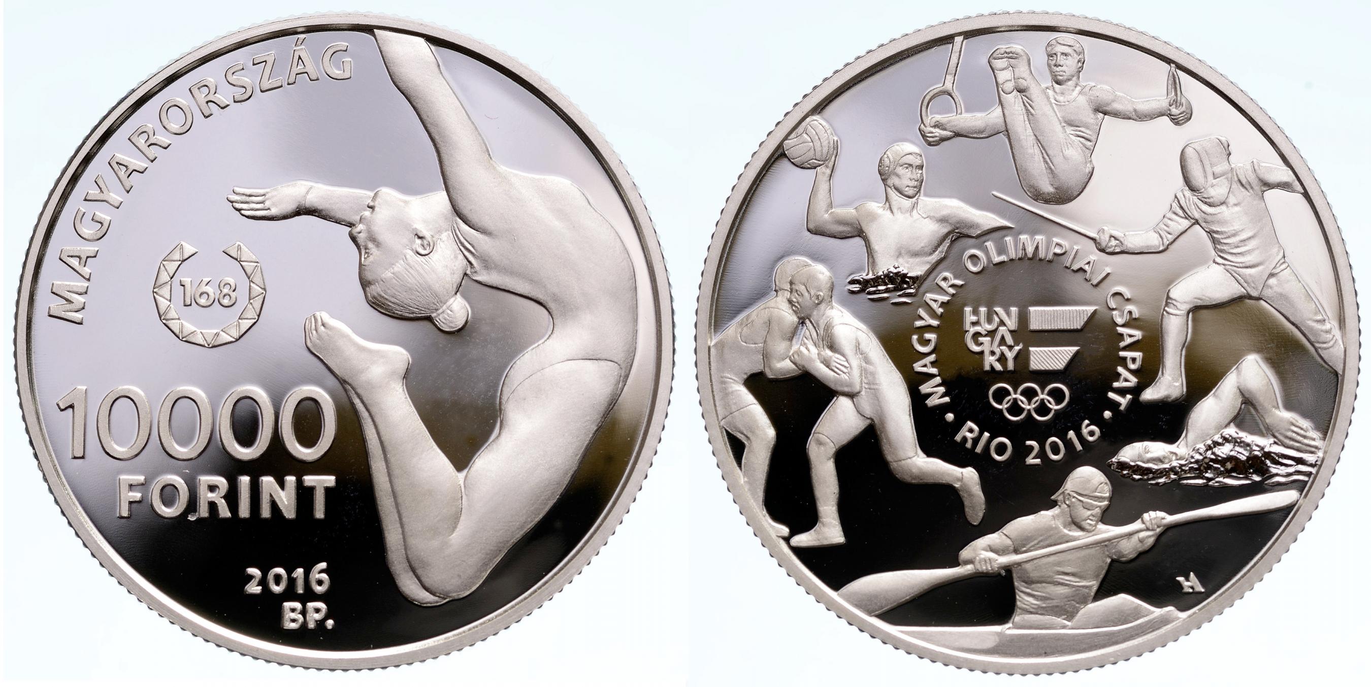 Hungary 10,000 Forint 2016. Rio. Silver Proof