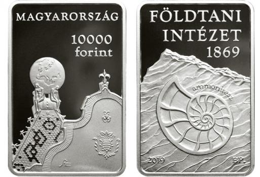 Hungary 10,000 Forint 2019. The Geological Institute of Hungary. Silver Proof