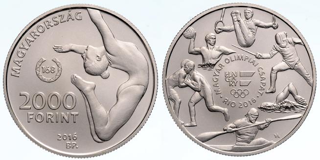 Hungary 2,000 Forint 2016. Rio. Copper-nickel Unc