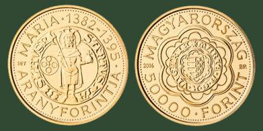 Hungary. 50,000 Forint 2014.  Gold Florin of Queen Mary. Brilliant Uncirculated