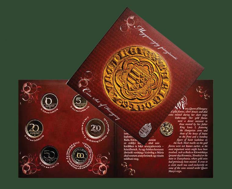 Hungary Proof Set 2014. With replica goldgulden of Queen Mary