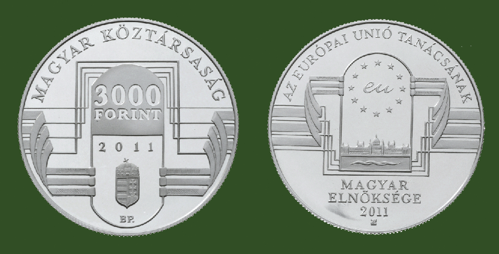 Hungary. 3,000 Forint 2011. Hungary's Presidency of the European Council. Proof