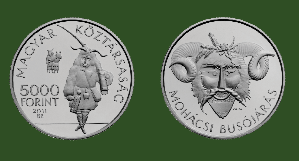 Hungary. 5,000 forint 2011. Busjrs Festival in Mohcs. Proof