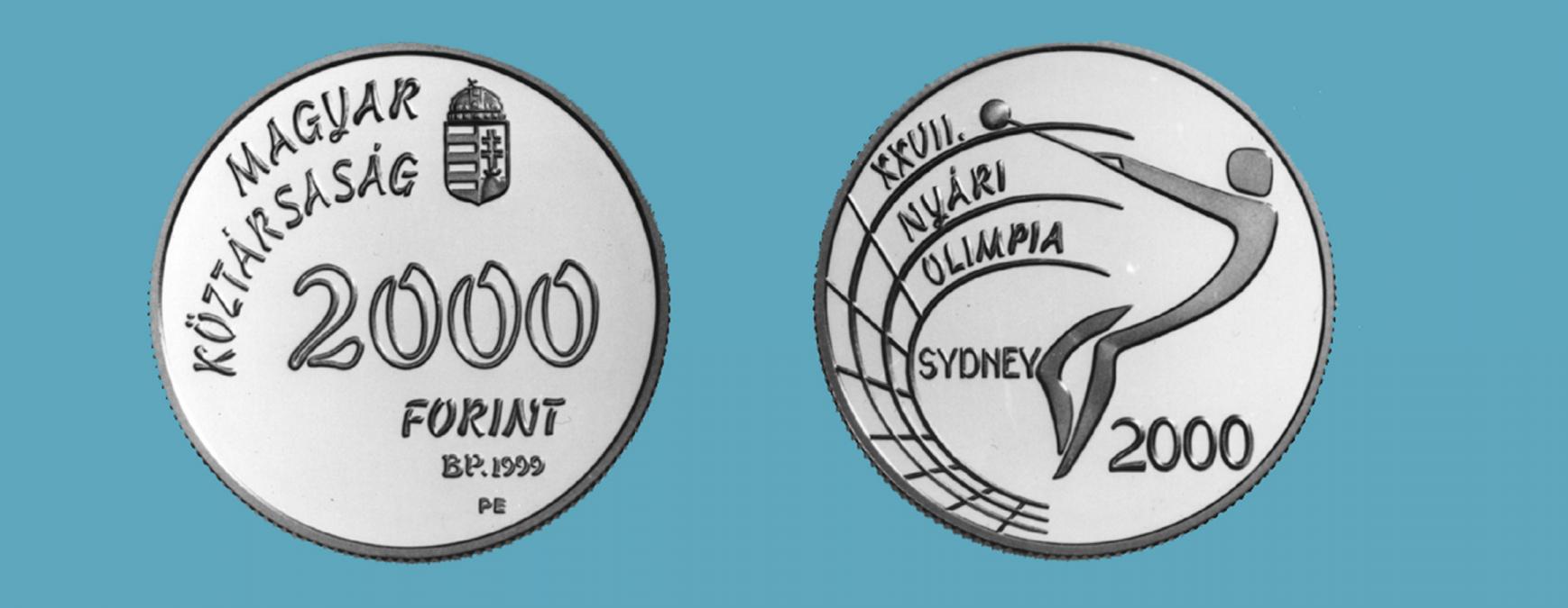 Hungary. 2,000 Forint 1999. Sydney Olympic Games. Proof