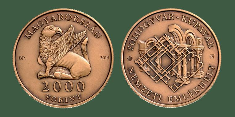 Hungary 2,000 forint 2014. Somogyvr-Kupavr National Memorial. Antique Bronze