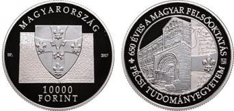Hungary 10,000 Forint 2017. 650th Anniversary of the Founding of the University of Pcs. Silver Proof