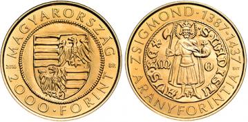 Hungary 2,000 Forint 2016. Florin of King Sigismund. Brass Uncirculated