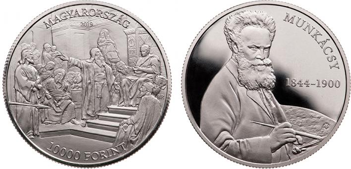 Hungary 10,000 Forint 2019. 175th Anniversary of the Birth of Mihly Munkcsy. Silver Proof
