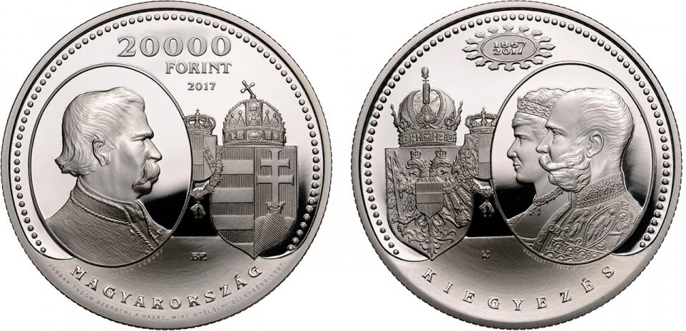 Hungary 20,000 Forint 2017. The Compromise of 1867. Silver Proof