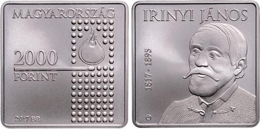 Hungary 2,000 2017. Hungarian Engineers and Inventors: Jnos Irinyi and the Noiseless Match. Copper-nickel Uncirculated