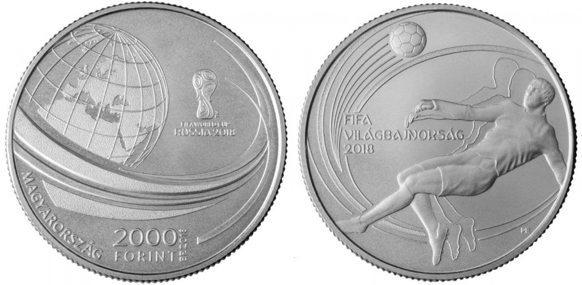 Hungary 2,000 Forint 2018. Soccer World Cup. Copper-nickel BU