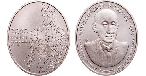 Hungary 2,000 Forint 2018. 75th Anniversary of the Nobel Prize of George de Hevesy. Copper-nickel Uncirculated
