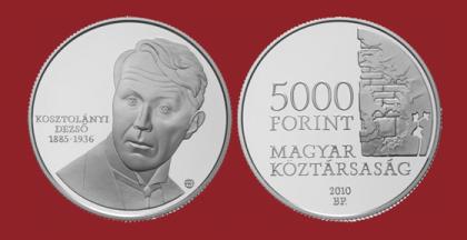 Hungary. 5,000 Forint 2010. Kosztolany.i Proof