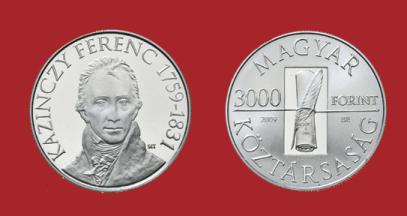 Hungary. 3,000 Forint 2009. Ferenc Kazinczy