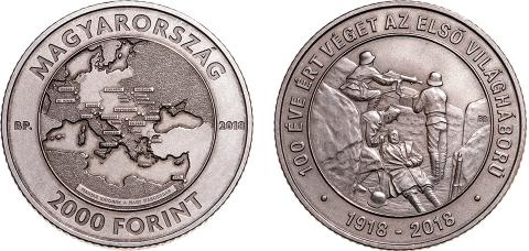 Hungary 2018 George de Hevesy Nobel prize PP Silver Ungarn UNC 5000 Forint 