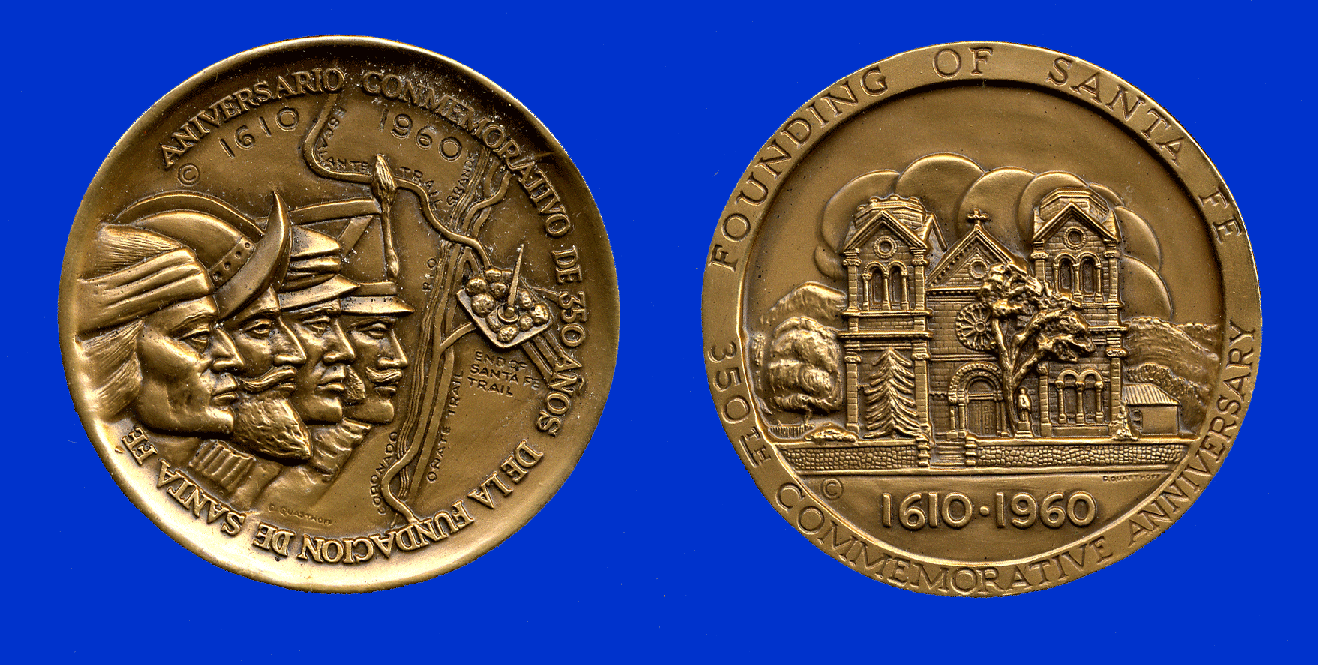 350th Anniversary of Santa Fe, New Mexico Official Bronze Medal