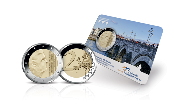 Netherlands €2 2017. New Mint Master's Mark. Bimetal B.U. in Coin Card