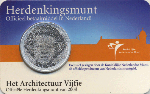 Netherlands €5 2008. Architecture in the Netherlands. BU Coincard