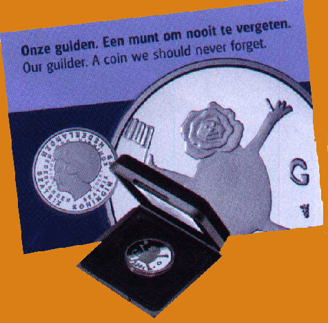 Netherlands 1 Guilder 2001. Commemorative Last Guilder.  BU