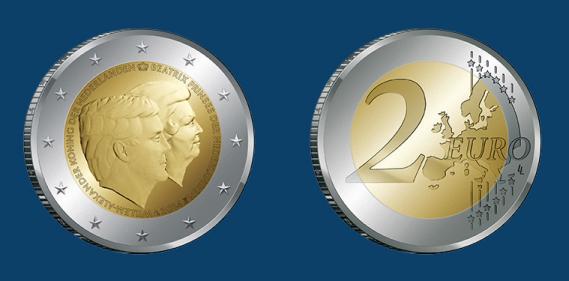 Netherlands 2 2014. Double portrait. Bimetal Proof