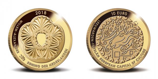 Netherlands 10 2018. Leeuwarden, European Capital of Culture. Gold Proof 