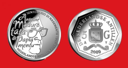 Netherlands Antilles. 5 Gulden 2009. Antoine Maduro. Proof