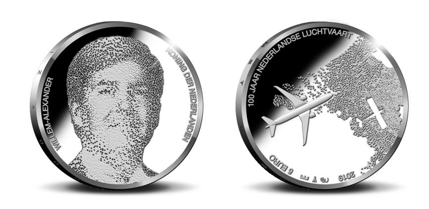 Netherlands 5 2019. 100 Years of Dutch Aviation. Silver Proof
