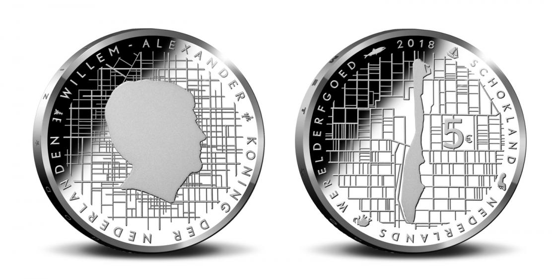 Netherlands 5 2018. Schokland World Heritage Site. Silver Proof