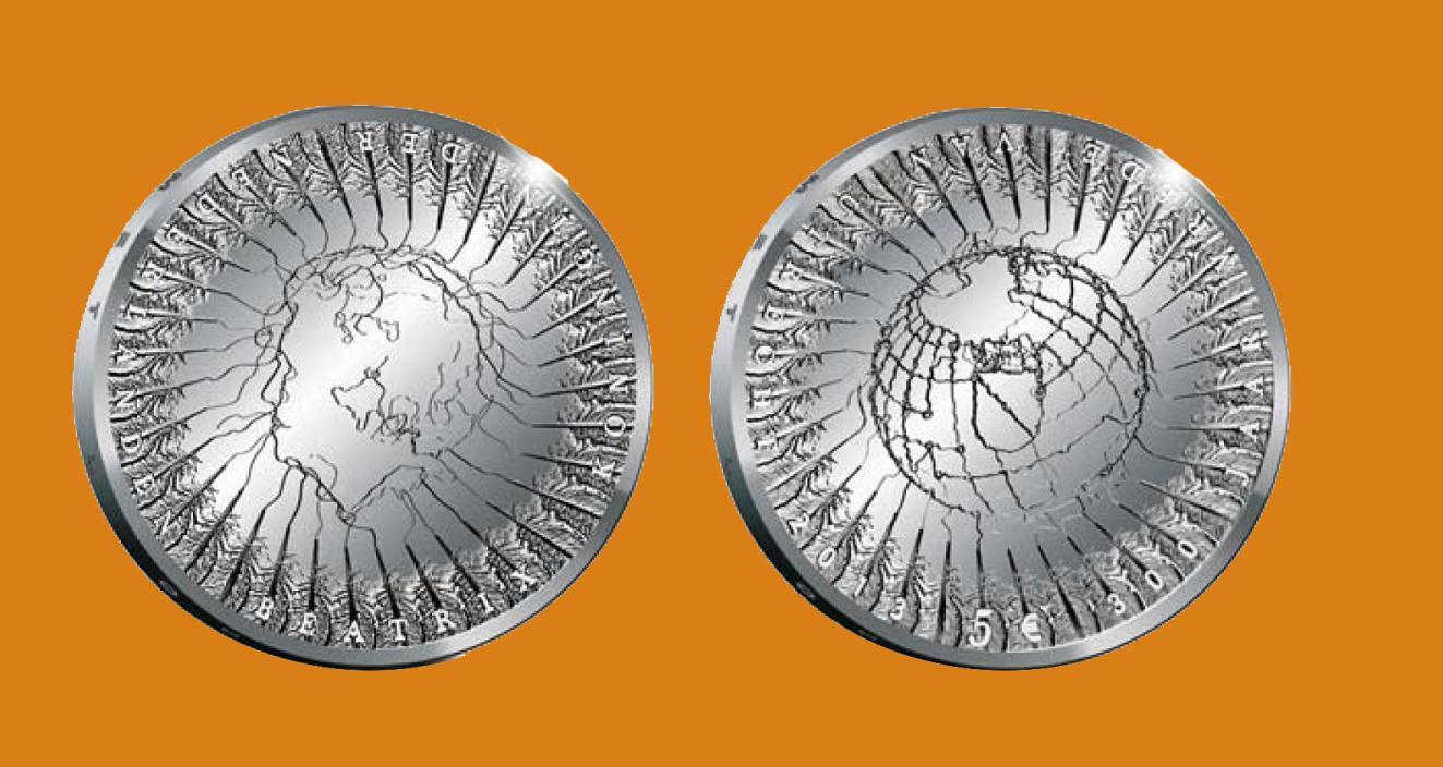 Netherlands 5 2013. 300th anniversary of the Treaty of Utrecht. Silver Proof